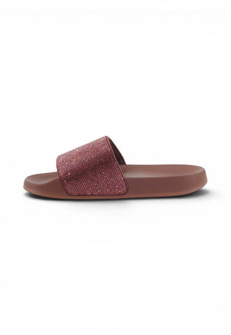 SUN68 Ciabatte Donna Marrone Rosa Strass X36202-PE26-71