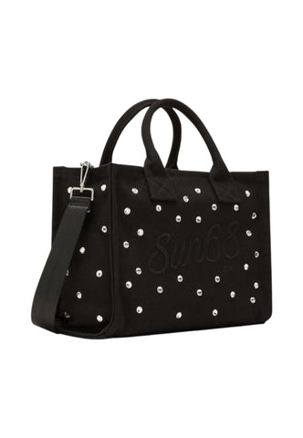 SUN68 Borsa A Mano Donna Nero Strass W36230-PE26-11