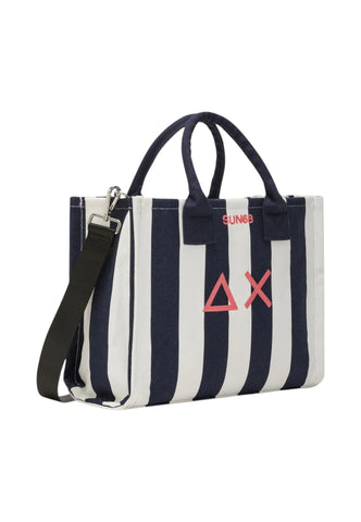 SUN68 Borsa A Mano Donna Blu Bianco W36220-PE26-0731