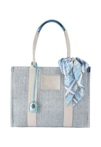KURT GEIGER Borsa Shopper Donna Azzurro Bianco 9544186999-PE26