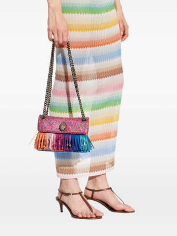 KURT GEIGER Borsa Tracolla Donna Multicolore Strass Frange 5607169609-PE26