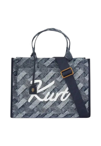 KURT GEIGER Borsa Shopper Donna Blu Denim Bianco 5570788669-PE26