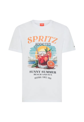 SUN68 T-Shirt Uomo Bianco T36141-PE26-0105