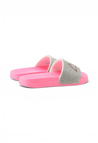 SUN68 Ciabatte Donna Rosa Argento Strass X36211-PE26-62