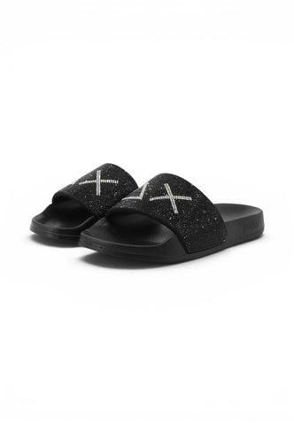 SUN68 Ciabatte Donna Nero Strass X36211-PE26-11