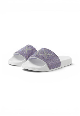 SUN68 Ciabatte Donna Lilla Strass X36211-PE26-0124