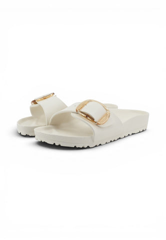 BIRKENSTOCK Ciabatte Madrid Big Buckle Donna Bianco 1029633-PE26