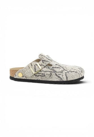 BIRKENSTOK Ciabatte Boston Donna Beige Grigio Animalier 1033086-PE26