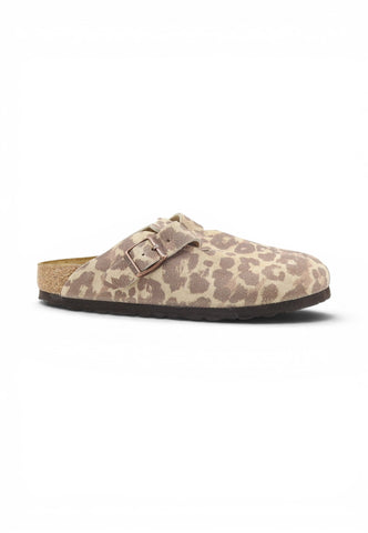 BIRKENSTOCK Ciabatte Boston Donna Marrone Beige Animalier 1033324-PE26