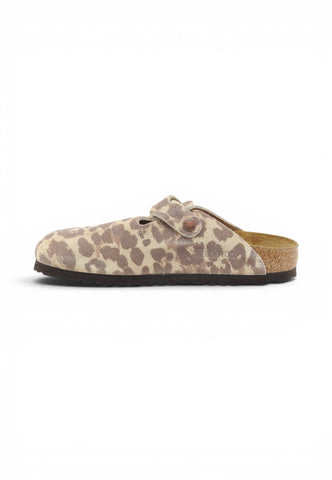 BIRKENSTOCK Ciabatte Boston Donna Marrone Beige Animalier 1033324-PE26