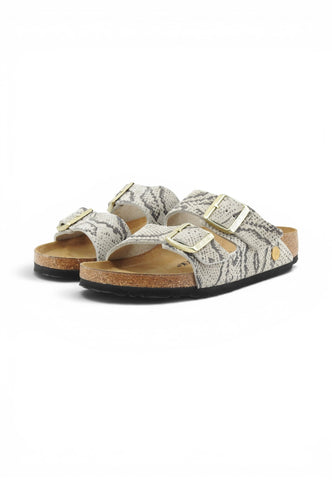 BIRKENSTOCK Ciabatte Arizona Donna Grigio Beige Animalier 1033065-PE26