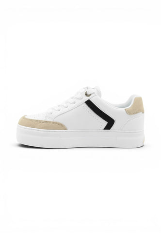 GUESS Sneakers Donna Bianco Beige Nero FLTGX2PEL12-AI27-WHITE