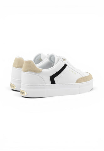 GUESS Sneakers Donna Bianco Beige Nero FLTGX2PEL12-AI27-WHITE