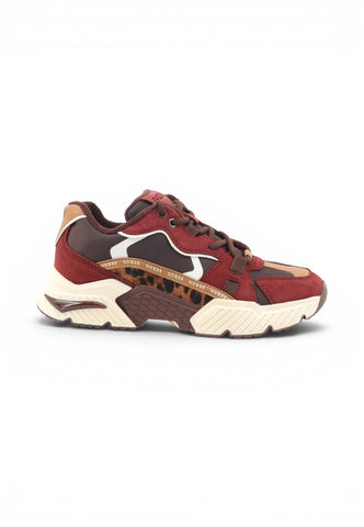 GUESS Sneakers Donna Bordeaux Marrone Animalier FLTCR8ELE12-AI27-DWINE