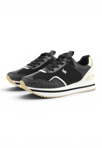 MICHAEL KORS Sneakers Donna Nero Bianco Oro 43T6RNFS1D-AI27-001