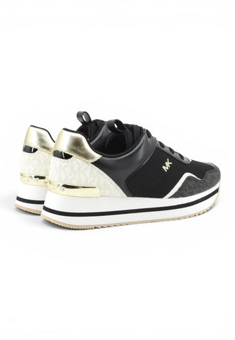 MICHAEL KORS Sneakers Donna Nero Bianco Oro 43T6RNFS1D-AI27-001