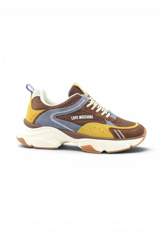 LOVE MOSCHINO Sneakers Donna Marrone Giallo Azzurro JA15426G1PIQN30A-AI27