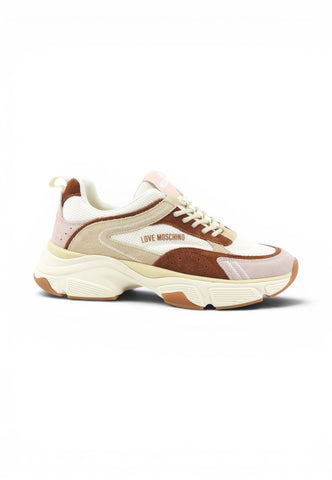 LOVE MOSCHINO Sneakers Donna Beige Rosa Marrone JA15426G1PIQN11B-AI27