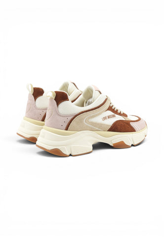 LOVE MOSCHINO Sneakers Donna Beige Rosa Marrone JA15426G1PIQN11B-AI27