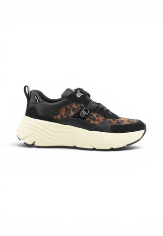 GEOX Sneakers Donna Nero Marrone Animalier D36UFE0NX22-AI27-CM69B