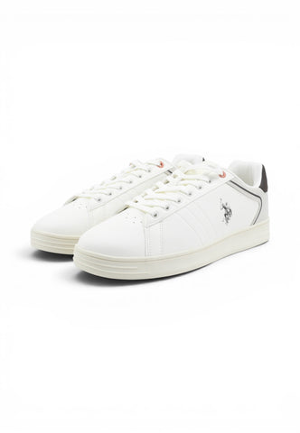 U.S. POLO Sneakers Uomo Bianco Grigio Nero ALPHA001-AI27-WHI-DBR04