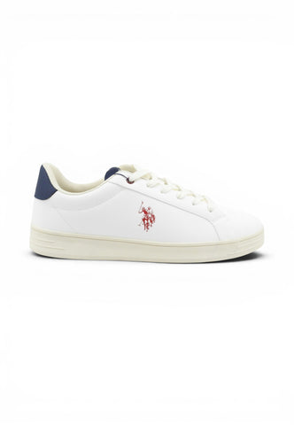 U.S. POLO Sneakers Uomo Bianco Blu ALPHA004-AI27-WHI-DBL02