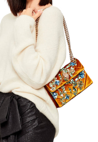 KURT GEIGER Borsa A Spalla Donna Giallo Paillettes 5017994789-AI27