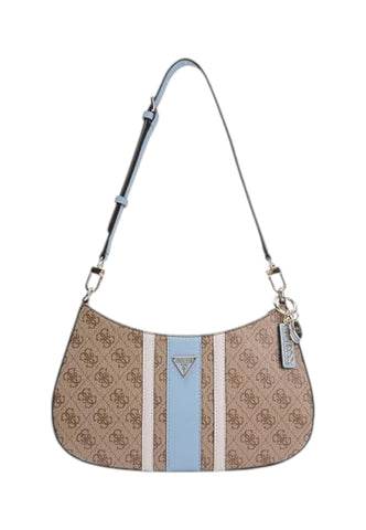 GUESS Borsa A Spalla Donna Beige Marrone Azzurro HWBS9672180-AI27-LLU