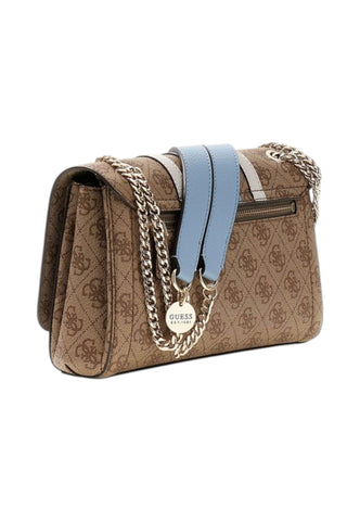 GUESS Borsa A Spalla Donna Marrone Beige Azzurro HWBS9672210-AI27-LLU