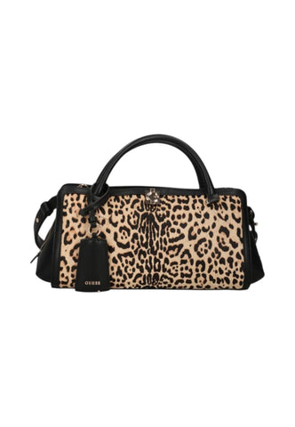 GUESS Borsa A Mano Donna Beige Nero Animalier HWLG9734060-AI27-LEO
