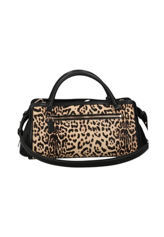 GUESS Borsa A Mano Donna Beige Nero Animalier HWLG9734060-AI27-LEO