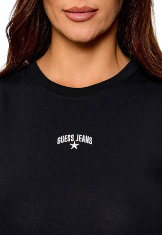GUESS T-Shirt Donna Nero Bianco W6YI51K4679-AI27-JBLK