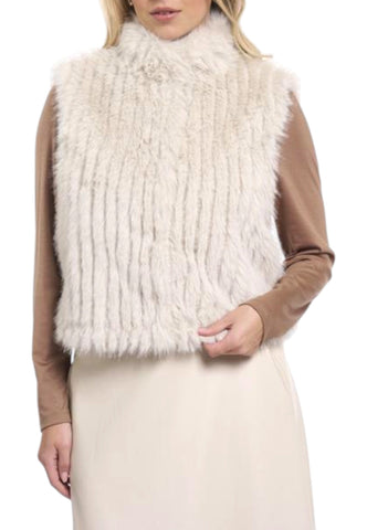 GUESS Gilet Pelliccia Donna Beige Dava.7002611-AI27-Birch
