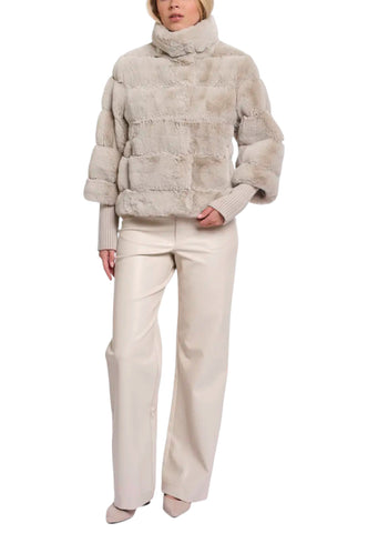 RINO & PELLE Giacca Pelliccia Donna Beige Feline.7002611-AI27-Birch