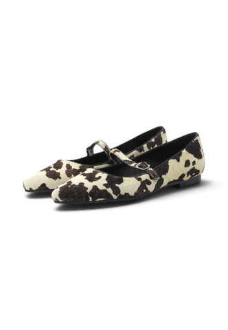 CRISTIN Ballerine Donna Bianco Marrone Animalier EMILY3 BEM-AI27