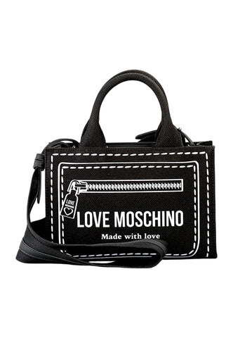 LOVE MOSCHINO Borsa A Mano Donna Nero Bianco JC4051PP1PLK100A-AI27