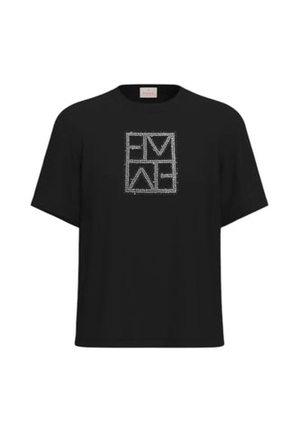 EMME MARELLA T-Shirt Donna Nero Glitter EMMEDITTI-AI27-002