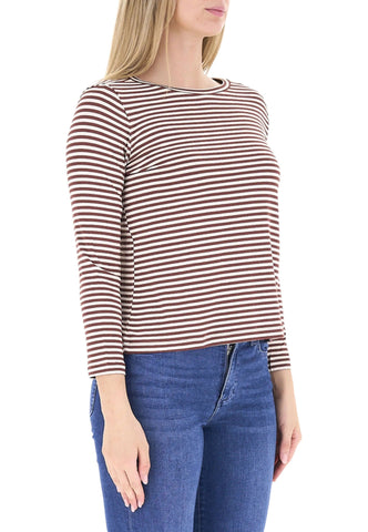 EMME MARELLA Maglia Donna Marrone Bianco EMMMORA-AI27-008