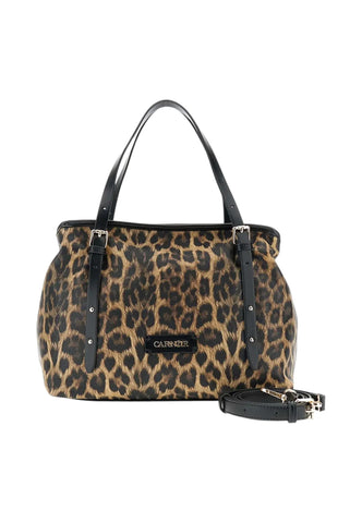 CAFE NOIR Borsa Shopper Donna Beige Nero Animalier C3NN1101-AI27-M107