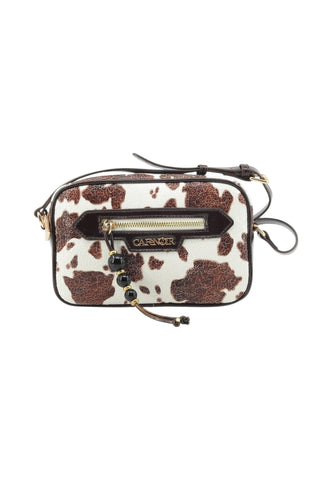 CAFE NOIR Borsa Tracolla Donna Bianco Marrone Animalier C3NH1108-AI27-M138