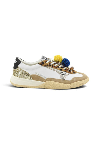 EMANUELE VEE Sneakers Donna Bianco Multicolore Glitter 462P-103-11-P003CB-AI27-MGO