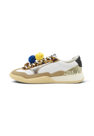 EMANUELE VEE Sneakers Donna Bianco Multicolore Glitter 462P-103-11-P003CB-AI27-MGO