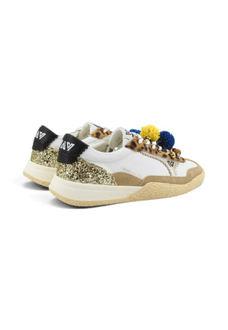 EMANUELE VEE Sneakers Donna Bianco Multicolore Glitter 462P-103-11-P003CB-AI27-MGO