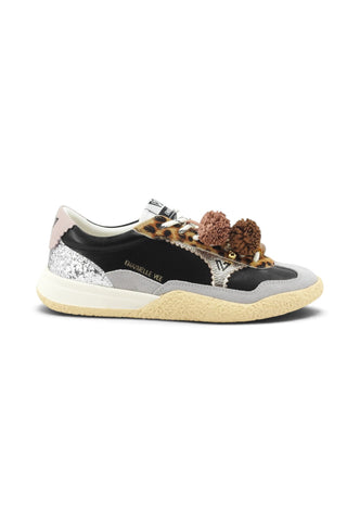EMANUELE VEE Sneakers Donna Nero Multicolore Glitter 462P-103-11-P003CB-AI27-MSI