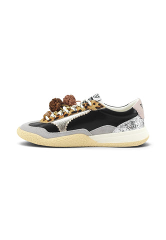 EMANUELE VEE Sneakers Donna Nero Multicolore Glitter 462P-103-11-P003CB-AI27-MSI