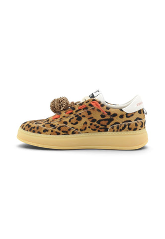EMANUELE VEE Sneakers Donna Beige Nero Animalier 462P-105-10-P178-AI27-LEO