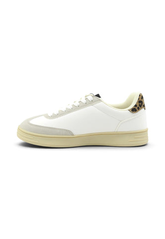 U.S. POLO Sneakers Donna Bianco Grigio Animalier ALPHA002A-AI27-WHI-LBE05