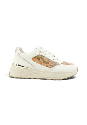ALVIERO MARTINI Sneakers Donna Bianco Beige Oro 25490289-AI27-A630