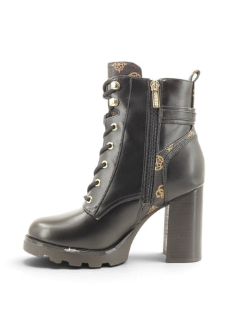GUESS Stivaletti Tacco Donna Nero Marrone FLFNEEELE10-AI27-BLKBR