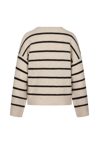 CAFE NOIR Maglione Donna Bianco Marrone C7JM0390-AI27-M135